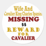 Cavalier King Charles & Wife Missing Reward For Ca Stickers