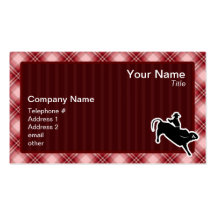 Cavalier rouge de Taureau de plaid Cartes De Visite Professionnelles