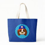 Cavalier spaniel with baseball cap bags