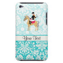 Cavalier turquoise de damassé coque Case-Mate iPod touch