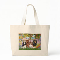 Cavaliers (4) - in Monet's Garden Tote Bags