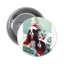 Cavaliers at Christmas Pin