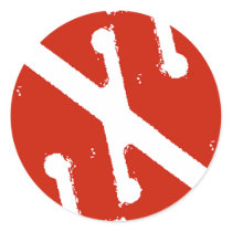 cave arrow flag stickers