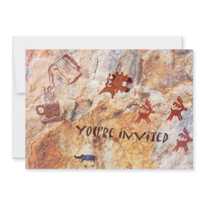 Cave Drawing Coffee Break Invitation by EHPlesser