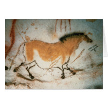 Cave drawings Lascaux French Prehistoric Drawings Greeting Card