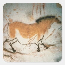 Cave drawings Lascaux French Prehistoric Drawings Square Sticker