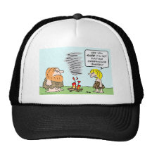 caveman fire greenhouse gases emission trucker hat
