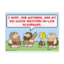 caveman hunt gather scavenge brother in law postcard