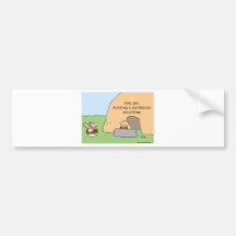 caveman hunting gathering solutions bumper sticker