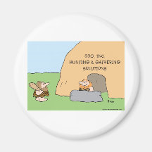 caveman hunting gathering solutions refrigerator magnet