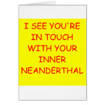 CAVEMAN insult Greeting Cards