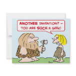 caveman invention geek invitations