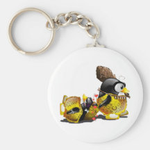 Caveman Tux in Love Keychains