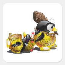Caveman Tux in Love Stickers