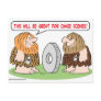 caveman wheel chase scenes post cards