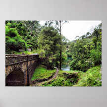 Cavernes de Jenolan - pont et lagune Affiche