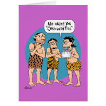 Cavewoman Birthday Card