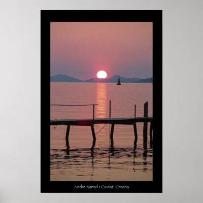 Cavtat Sunset Poster by DigitalApoptosis