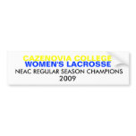 CAZENOVIA COLLEGE, WOMEN'S LACROSSE, 2009, NEAC... bumper stickers