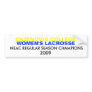 CAZENOVIA COLLEGE WOMEN'S LACROSSE BUMPER STICKERS