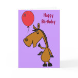CB- Horse Cartoon Birthday Card