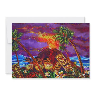 CBjork Party Invitations Happy Hula Lava by bjorkartstudio
