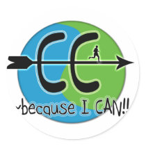 CC Cross Country - Because I CAN!! Stickers