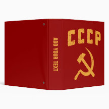 cccp vintage russian ussr hammer and sickle 3 ring binder