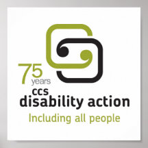 CCS Disability Action 75 years poster