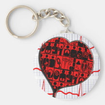 CCU HEART EKG MEDICAL SPECIALTIES KEYCHAIN