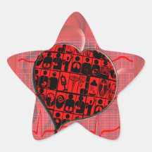 CCU HEART EKG MEDICAL SPECIALTIES STAR STICKERS