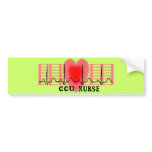 CCU Nurse Gift Ekg paper and Heart Design bumper stickers