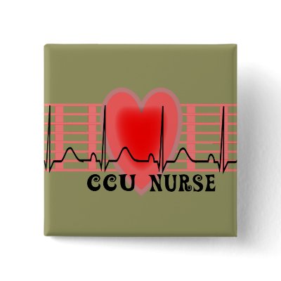 CCU Nurse Gift Ekg paper and Heart Design Pins by ProfessionalDesigns