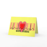 CCU Nurse Gift Ekg paper and Heart Design cards