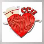 CCU NURSE HEART CARDIOGRAM POSTER