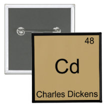 Cd - Charles Dickens Chemistry Element Symbol Tee Pin