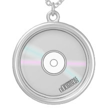 CD compact disc music necklace