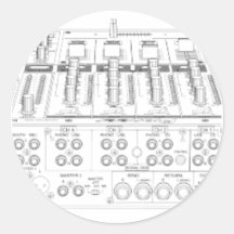 CDJ-1000 pionnier installé - jockey de disque du D Adhésifs Ronds