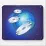 CDs Flying Aroung The Globe Mouse Pad