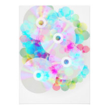 CDs on Multicolor Background Personalized Invites