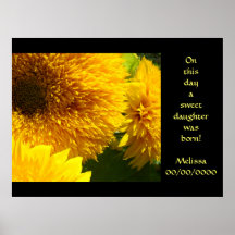 Ce jour une fille douce était née ! copies d'art poster