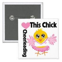 Ce poussin aime Cheerleading Badge Avec Épingle