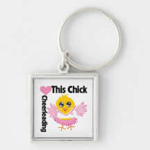 Ce poussin aime Cheerleading Porte-clefs