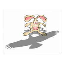 Ce qui… ? Carte postale de bande dessinée de lapin