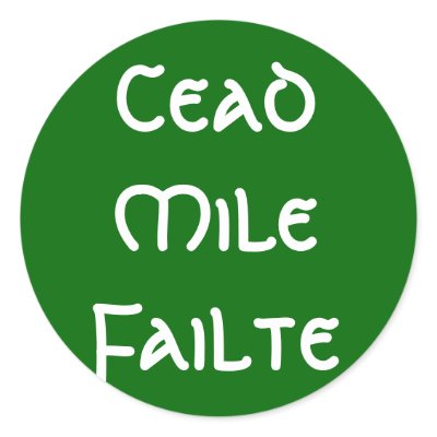 Cead Mile Failte Sticker by feckin