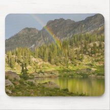 Cecret Lake with rainbow over Devil's Castle, Mouse Pad