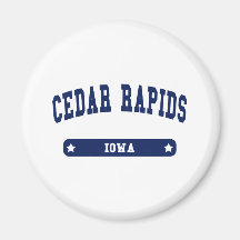 Cedar Rapids Iowa College Style tee shirts Refrigerator Magnet