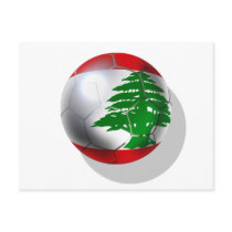 Cedars Lebanon soccer football team flag ball Postcards