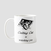 Ceiling Cat is Watching You mugs