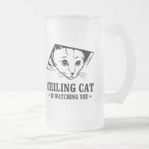 Ceiling Cat is Watching You Coffee Mugs